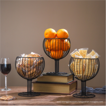 Red wine glass fruit basket